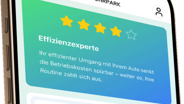 Abbildung einer App-Ansicht auf einem Smartphone