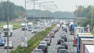 Baustelle, Fahrbahnverengung