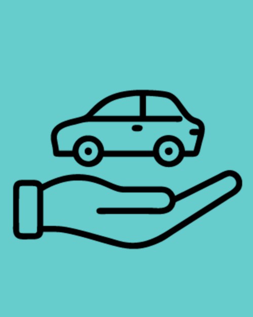 Icon Hand hält Auto