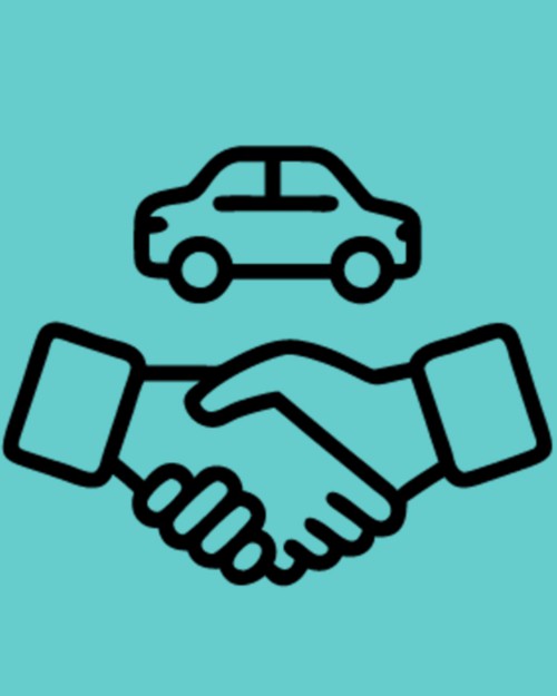Icon Handshake und Auto