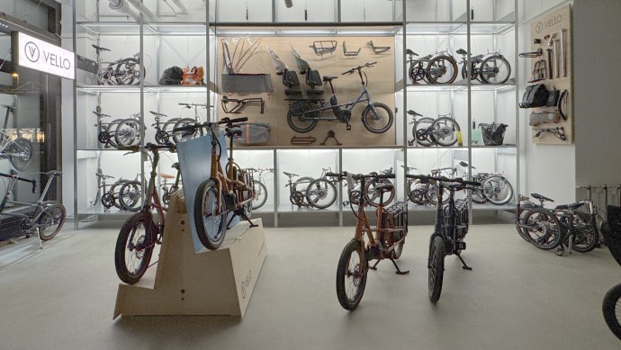 Vello Brand Space im Bicicli Concept Store in Berlin Mitte.