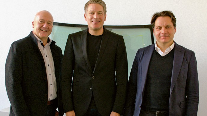 Nobleglass, Florian Waubke (M.) mit Daniele Baldino (r.) und Ralph Feldbauer