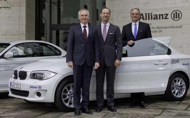 (v.l.) Friedrich Eichiner, Finanzvorstand der BMW AG, Oliver Bäte, Vorstandsmitglied der Allianz SE, und Wolfgang Brezina, Personalvorstand der Allianz Deutschland AG