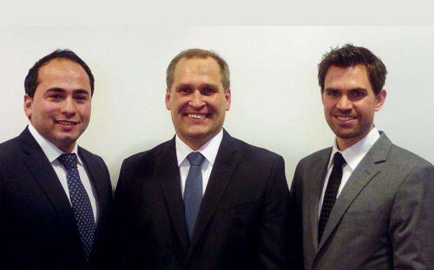 Lutz Bromba (Mitte), Leiter Key Account Management, und die Key-Accounter Özcan Yalili (li.) sowie Sebastian König.