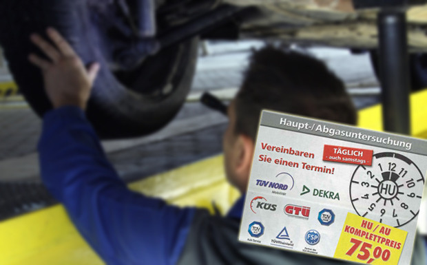 Hauptuntersuchung Werbung Abmahnung Stop + Go