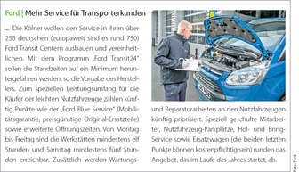 Ford | Mehr Service für Transporterkunden