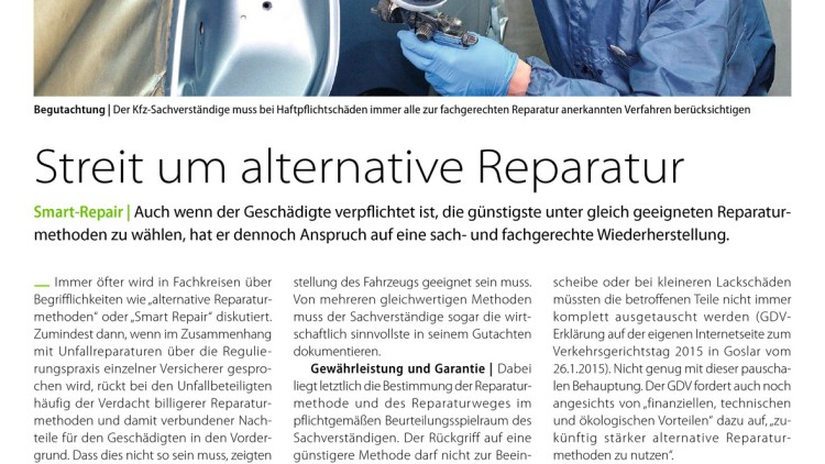 Streit um alternative Reparatur