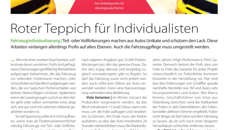 Roter Teppich für Individualisten