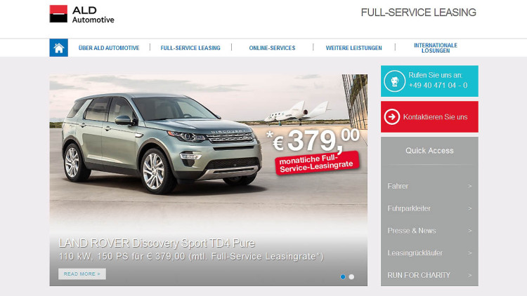 Fuhrparkmanagement: ALD Automotive modernisiert Internetauftritt