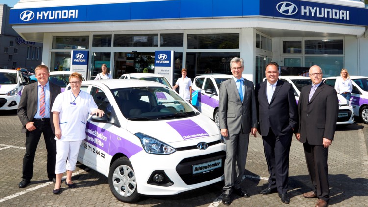 Hyundai: Neue Stadtflitzer für die Diakonie