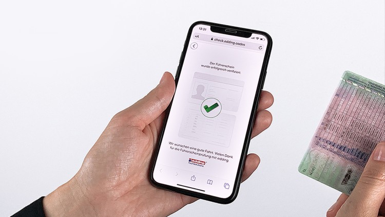 Fuhrpark-Lösung "easycheck": Edding vermarktet digitale Führerscheinkontrolle