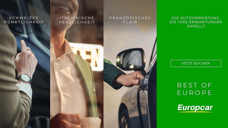 Europcar Best-of-Europe-Kampagne