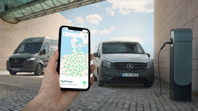 Mercedes-Benz Vans: Ladeflatrate für gewerbliche E-Transporter