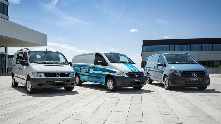 Die von Mercedes in bislang drei Generationen gebaute Transporter-Baureihe Vito feiert 2025 ihren 30. Geburtstag.