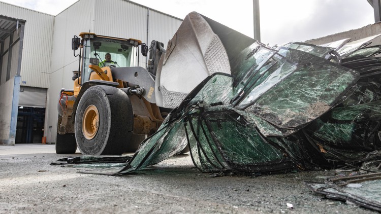 Recycling Windschutzscheibe