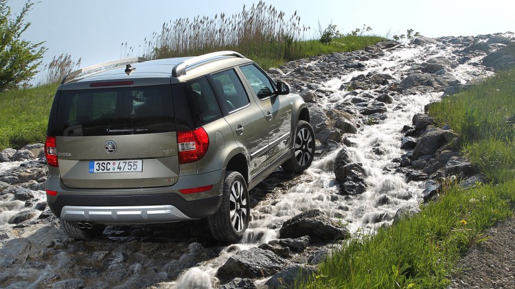 Wilder Draufgänger: Aus dem jungen Skoda-Allradquintett sticht der Yeti hervor, der auch Geröllwege hochkrabbelt und -zieht.