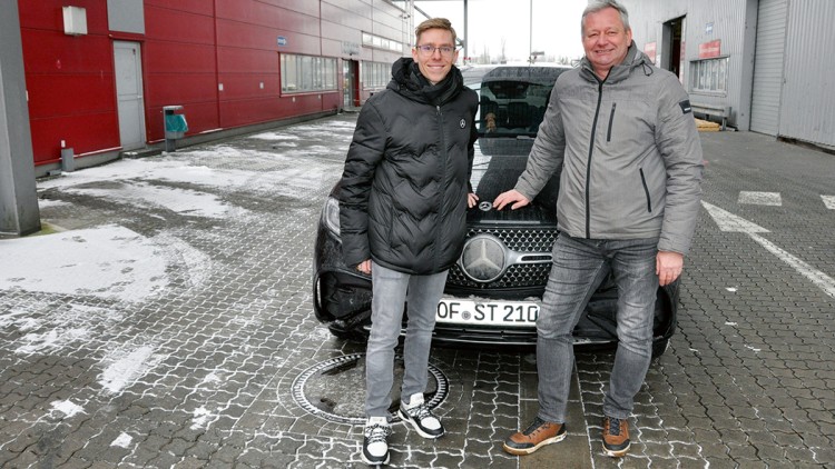 Markus Hermes (recht) mit Marcel Walter, Stark Baustoffe