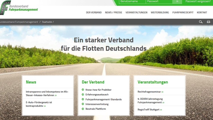 Bundesverband Fuhrparkmanagement: Homepage im neuen Gewand