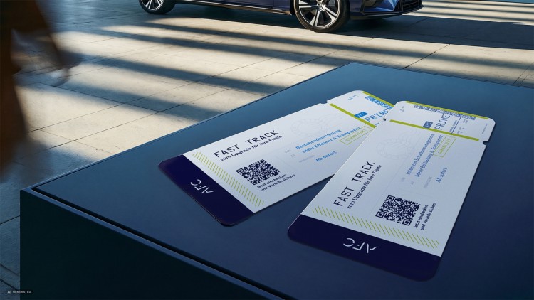 Auto Fleet Control Fast als Upgrade für die Flotte, dargestellt über Flugtickets
