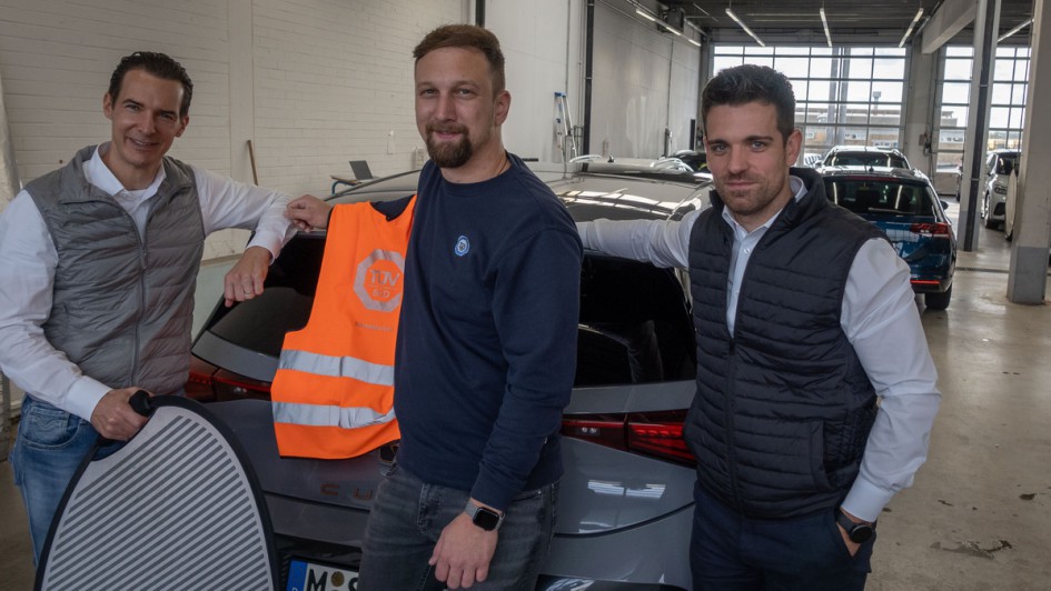 Drei Männer vom Tüv Süd, Benjamin Schilling, Julian Kubik und Daniel Schnitzler