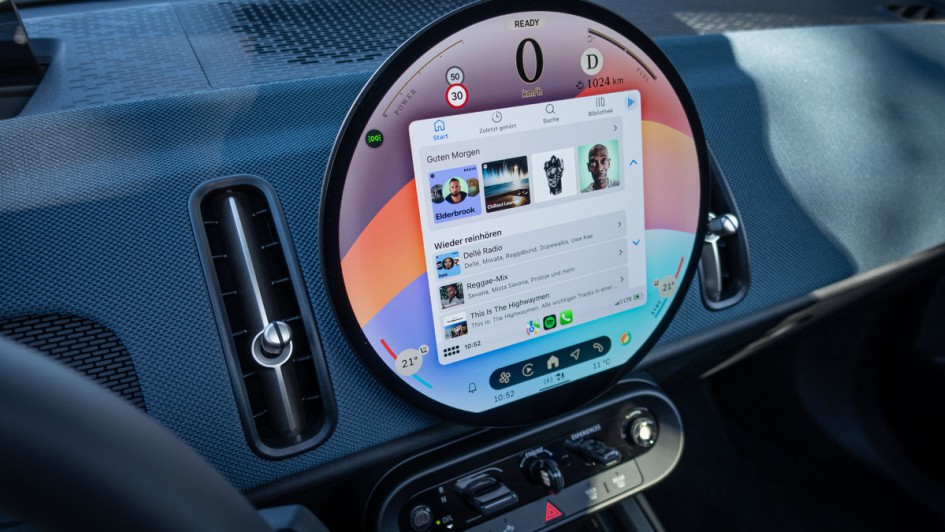 Apple Carplay aktiv im Infotainmentsystem des Mini Countryman 
