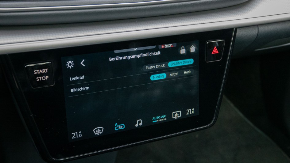 Touchbedienung im T10X