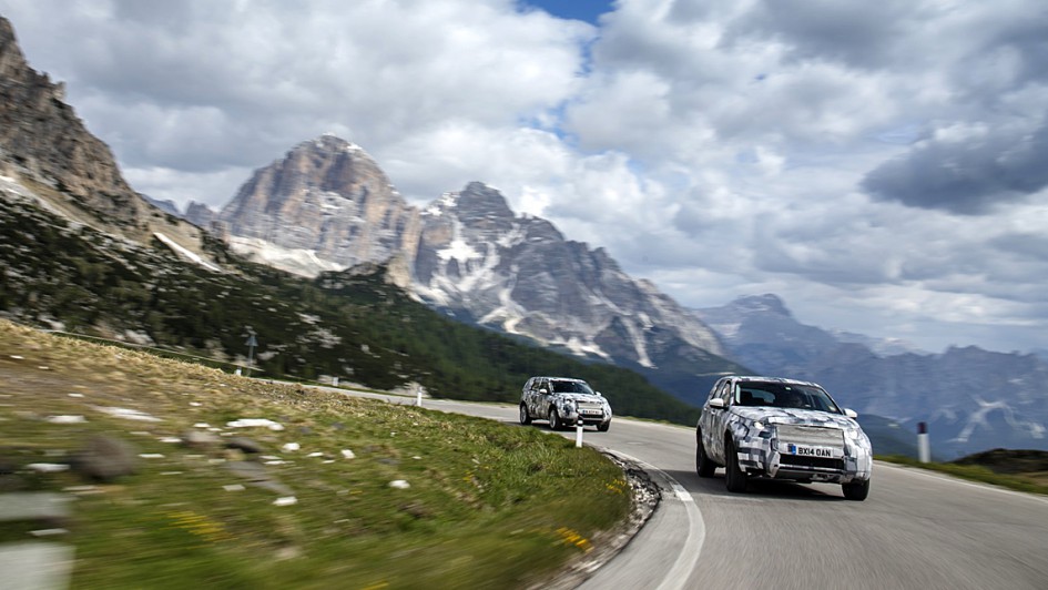 Land Rover Discovery Sport in den Dolomiten