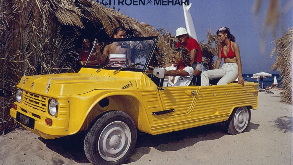 Flower Power à la française – 1968 überraschte der Citroen Méhari als minimalistisch-fröhliches Strand- und Jagdauto mit Kunststoffkarosserie und 2CV-Technik