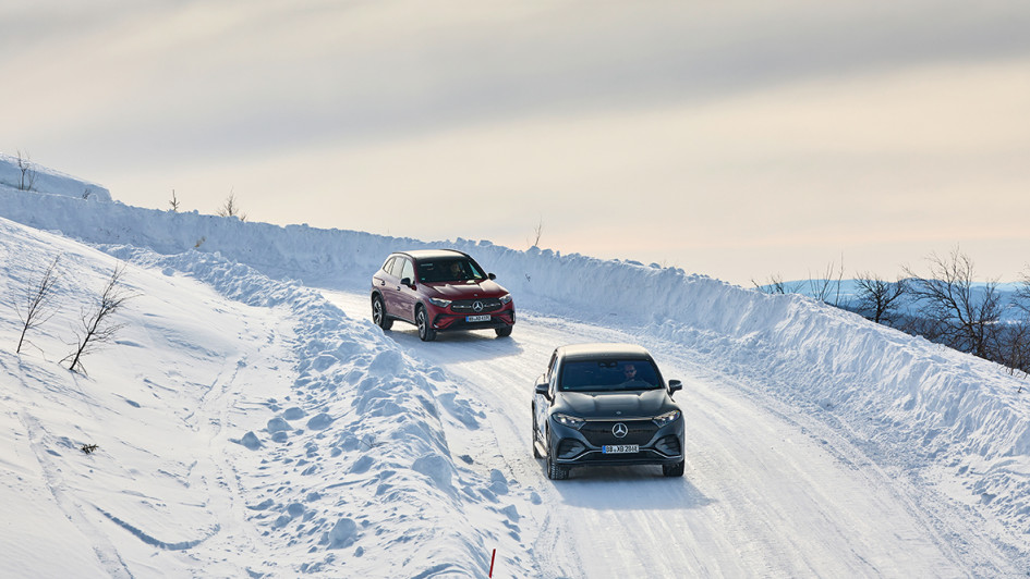 Aktuell sind es die Elektro-SUV, welche in Schweden das Fahren im tiefsten Winter erproben.