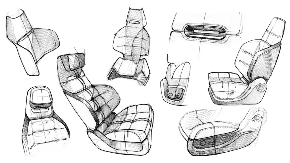 Smart #3 Skizze der Sitze