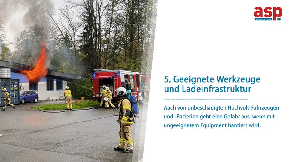 Werkstatt verunfalltes E-Auto